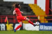 16 March 2019; Alex Kavanagh of Shelbourne scores her side's second goal during the Só Hotels Women's National League match between Shelbourne and Limerick at Tolka Park in Dublin.  Photo by Piaras Ó Mídheach/Sportsfile