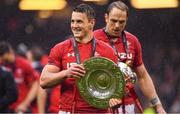 16 March 2019; Jonathan Davies of Wales with the Triple Crown trophy following the Guinness Six Nations Rugby Championship match between Wales and Ireland at the Principality Stadium in Cardiff, Wales. Photo by Ramsey Cardy/Sportsfile