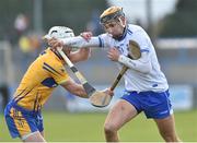 16 March 2019; Maurice Shanahan of Waterford in action against Patrick O'Connor of Clare during the Allianz Hurling League Division 1 Quarter-Final match between Waterford and Clare at Walsh Park in Waterford. Photo by Matt Browne/Sportsfile