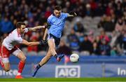 16 March 2019; Cormac Costello of Dublin scores his side's first goal as Ronan McNamee of Tyrone closes in during the Allianz Football League Division 1 Round 6 match between Dublin and Tyrone at Croke Park in Dublin. Photo by Piaras Ó Mídheach/Sportsfile