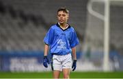 16 March 2019; Rocco Byrne, son of Westlife singer Nicky Byrne plays in the half time mini game during the Allianz Football League Division 1 Round 6 match between Dublin and Tyrone at Croke Park in Dublin. Photo by David Fitzgerald/Sportsfile