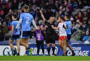 16 March 2019; Niall Sludden of Tyrone is a shown a black card by referee Jerome Henry in the second half during the Allianz Football League Division 1 Round 6 match between Dublin and Tyrone at Croke Park in Dublin. Photo by Piaras Ó Mídheach/Sportsfile