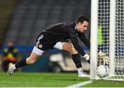 16 March 2019; Tyrone goalkeeper Niall Morgan makes a goal-line save during the Allianz Football League Division 1 Round 6 match between Dublin and Tyrone at Croke Park in Dublin. Photo by David Fitzgerald/Sportsfile