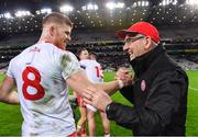 16 March 2019; Tyrone manager Mickey Harte celebrates with Cathal McShane following the Allianz Football League Division 1 Round 6 match between Dublin and Tyrone at Croke Park in Dublin. Photo by Piaras Ó Mídheach/Sportsfile