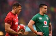 16 March 2019; Gareth Davies of Wales and Conor Murray of Ireland during the Guinness Six Nations Rugby Championship match between Wales and Ireland at the Principality Stadium in Cardiff, Wales. Photo by Ramsey Cardy/Sportsfile