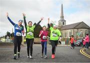 17 March 2019; Runners, from left, Linda Kinsella, Amanda Rogers, Aria Kinsella and Fiona Keogh during the Kia Race Series 1 – Streets of Portlaoise 5k in Portlaoise, Co Laois. Photo by David Fitzgerald/Sportsfile
