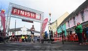 17 March 2019; John Travers of Donore Harriers crosses the line to win the Kia Race Series 1 – Streets of Portlaoise 5k in Portlaoise, Co Laois. Photo by David Fitzgerald/Sportsfile