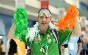 17 March 2019; Team Ireland's Francis Power, a member of the Navan Arch Club, from Navan, Co. Meath, enjoys St Patrick's Day on Day Three of the 2019 Special Olympics World Games in the Abu Dhabi National Exhibition Centre, Abu Dhabi, United Arab Emirates. Photo by Ray McManus/Sportsfile