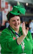 17 March 2019; Team Ireland's Lisa Redmond, a member of the Wexford Special Olympics Club, from Tomhaggard, Co. Wexford, enjoys the St. Patrick's day festivities on Day Three of the 2019 Special Olympics World Games in the Abu Dhabi National Exhibition Centre, Abu Dhabi, United Arab Emirates. Photo by Ray McManus/Sportsfile