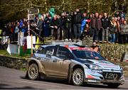 17 March 2019; Tom Cave and James Morgan in their Hyundai i20 R5 competing during day two of the 2019 Clonakilty Park Hotel Clonakilty West Cork Rally, round two of the Irish Tarmac Rally Championship at Special Stage 13 in Clonakilty, Co. Cork. Photo by Philip Fitzpatrick/Sportsfile