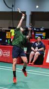 17 March 2019; Team Ireland's Sarah-Louise Rea, a member of Lisburn 2gether SOC, from Lisburn, Co. Antrim, during her 2-0 win in her Singles Round One game on Day Three of the 2019 Special Olympics World Games in the Abu Dhabi National Exhibition Centre, Abu Dhabi, United Arab Emirates. Photo by Ray McManus/Sportsfile