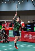 17 March 2019; Team Ireland's Sarah-Louise Rea, a member of Lisburn 2gether SOC, from Lisburn, Co. Antrim, during her 2-0 win over Zhi Ching of SO Singapore in her Singles Round One game on Day Three of the 2019 Special Olympics World Games in the Abu Dhabi National Exhibition Centre, Abu Dhabi, United Arab Emirates. Photo by Ray McManus/Sportsfile