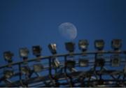17 March 2019; The moon is seen over the Cusack stand during the AIB GAA Football All-Ireland Senior Club Championship Final match between Corofin and Dr Crokes at Croke Park in Dublin. Photo by Harry Murphy/Sportsfile