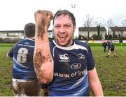 17 March 2019; Barry Stewart of Longford RFC celebrates after the Bank of Ireland Leinster Provincial Towns Cup Quarter-Final match between Longford RFC and Kilkenny RFC at Longford RFC in Longford. Photo by Matt Browne/Sportsfile