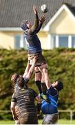 17 March 2019; Benny McManus of Longford RFC takes the ball in the lineout against Kilkenny RFC during the Bank of Ireland Leinster Provincial Towns Cup Quarter-Final match between Longford RFC and Kilkenny RFC at Longford RFC in Longford. Photo by Matt Browne/Sportsfile