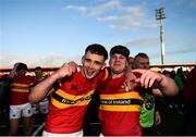 17 March 2019; Billy Cain, left, and Scott Buckley of Christian Brothers College following the Clayton Hotels Munster Schools Senior Cup Final match between Christian Brothers College and Presentation Brothers College at Irish Independent Park in Cork. Photo by Eóin Noonan/Sportsfile
