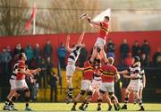 17 March 2019; John Willis of Christian Brothers College wins a lineout during the Clayton Hotels Munster Schools Senior Cup Final match between Christian Brothers College and Presentation Brothers College at Irish Independent Park in Cork. Photo by Eóin Noonan/Sportsfile