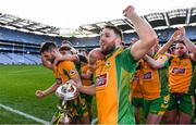 17 March 2019; Micheál Lundy of Corofin celebrates with The Andy Merrigan Cup after the AIB GAA Football All-Ireland Senior Club Championship Final match between Corofin and Dr Crokes' at Croke Park in Dublin. Photo by Piaras Ó Mídheach/Sportsfile