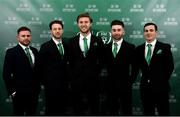 17 March 2019; Republic of Ireland internationals, from left, Alan Judge, Harry Arter, Jeff Hendrick, Sean Maguire and Josh Cullen arrive prior to the Three FAI International Awards at RTE Studios in Donnybrook, Dublin. Photo by Seb Daly/Sportsfile