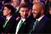 17 March 2019; Darren Randolph, right, and Jeff Hendrick of Republic of Ireland prior to the Three FAI International Awards at RTE Studios in Donnybrook, Dublin. Photo by Stephen McCarthy/Sportsfile