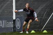 2 March 2019; Mayo substitute goalkeeper Micheál Schlingermann during the warm-up before the Allianz Football League Division 1 Round 5 match between Mayo and Galway at Elverys MacHale Park in Castlebar, Mayo. Photo by Piaras Ó Mídheach/Sportsfile