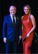 17 March 2019; RTÉ presenters Tony O'Donoghue and Evanne Ní Chuilinn during the Three FAI International Awards at RTE Studios in Donnybrook, Dublin. Photo by Stephen McCarthy/Sportsfile
