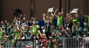 17 March 2019; Team Ireland supporters during the SO Ireland v SO France Basketball game on Day Three of the 2019 Special Olympics World Games in the Abu Dhabi National Exhibition Centre, Abu Dhabi, United Arab Emirates. Photo by Ray McManus/Sportsfile