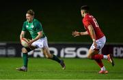 15 March 2019; Liam Turner of Ireland in action against Tiaan Thomas-Wheeler of Wales during the U20 Six Nations Rugby Championship match between Wales and Ireland at Zip World Stadium in Colwyn Bay, Wales. Photo by Piaras Ó Mídheach/Sportsfile