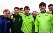 18 March 2019; Republic of Ireland assistant coach Robbie Keane meet players from CRC United, Clontarf, following a Republic of Ireland training session at the FAI National Training Centre in Abbotstown, Dublin. Photo by Stephen McCarthy/Sportsfile