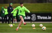 18 March 2019; Shane Long during a Republic of Ireland training session at the FAI National Training Centre in Abbotstown, Dublin. Photo by Stephen McCarthy/Sportsfile