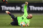 18 March 2019; Darren Randolph during a Republic of Ireland training session at the FAI National Training Centre in Abbotstown, Dublin. Photo by Stephen McCarthy/Sportsfile
