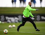18 March 2019; David McGoldrick during a Republic of Ireland training session at the FAI National Training Centre in Abbotstown, Dublin. Photo by Stephen McCarthy/Sportsfile