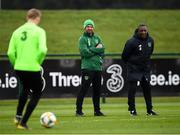 18 March 2019; Republic of Ireland fitness coach Andy Liddle and assistant coach Terry Connor, right, during a training session at the FAI National Training Centre in Abbotstown, Dublin. Photo by Stephen McCarthy/Sportsfile