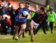 19 March 2019; Ronan McHugh of St Michael's Enniskillen in action against Tom Donaghy of Omagh CBS during the Danske Bank MacRory Cup Final match between St Michael's Enniskillen and Omagh CBS at the Athletic Grounds in Armagh. Photo by Oliver McVeigh/Sportsfile