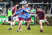 19 March 2019; Darragh MacBrien of St Michael's Enniskillen scoring a point against Tom Donaghy of Omagh CBS during the Danske Bank MacRory Cup Final match between St Michael's Enniskillen and Omagh CBS at the Athletic Grounds in Armagh. Photo by Oliver McVeigh/Sportsfile