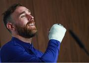 19 March 2019; Richard Keogh during a Republic of Ireland press conference at the FAI National Training Centre in Abbotstown, Dublin. Photo by Stephen McCarthy/Sportsfile