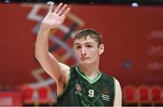 19 March 2019; Team Ireland's Leon McDaid, a member of the North West SOC, from Convoy, Co. Donegal, after Ireland were beaten by SO Switzerland during the Male / Mixed Playoff Round 1 Basketball game on Day Five of the 2019 Special Olympics World Games in the Abu Dhabi National Exhibition Centre, Abu Dhabi, United Arab Emirates. Photo by Ray McManus/Sportsfile