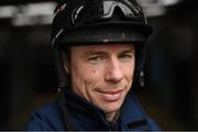 19 March 2019; Jockey Denis O'Regan poses for a portrait at the launch of the 2019 Boylesports Irish Grand National at Gordon Elliott's yard in Longwood, Co. Meath. Photo by Ramsey Cardy/Sportsfile