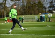 19 March 2019; Caoimhin Kelleher during a Republic of Ireland U21's training session at the FAI National Training Centre in Abbotstown, Dublin. Photo by Stephen McCarthy/Sportsfile