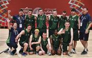 19 March 2019; Team Ireland players and officials after they were beaten by SO Switzerland during the Male / Mixed Playoff Round 1 Basketball game on Day Five of the 2019 Special Olympics World Games in the Abu Dhabi National Exhibition Centre, Abu Dhabi, United Arab Emirates. Photo by Ray McManus/Sportsfile