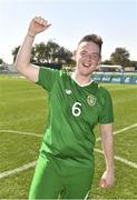 19 March 2019; Team Ireland's James Hunter, a member of Mallow Utd, from Mallow, Co. Cork, celebrates after beating SO Estonia 7-2 to take the Bronze medal place on Day Five of the 2019 Special Olympics World Games in Zayed Sports City, Airport Road, Abu Dhabi, United Arab Emirates.  Photo by Ray McManus/Sportsfile