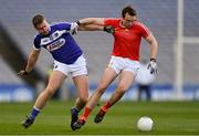 2 February 2019; Bevan Duffy of Louth in action against Donal Kingston of Laois during the Allianz Football League Division 3 Round 2 match between Laois and Louth at Croke Park in Dublin. Photo by Piaras Ó Mídheach/Sportsfile