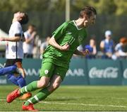 19 March 2019; Team Ireland's Brian O'Sullivan, a member of Limerick Celtic, from Rathkeale, Co. Limerick, celebrates scoring the third goal as Team Ireland beat SO Estonia 7-2 to take the Bronze medal place on Day Five of the 2019 Special Olympics World Games in Zayed Sports City, Airport Road, Abu Dhabi, United Arab Emirates. Photo by Ray McManus/Sportsfile