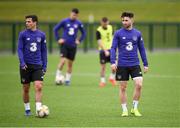 19 March 2019; Josh Cullen, left, and Sean Maguire during a Republic of Ireland training session at the FAI National Training Centre in Abbotstown, Dublin. Photo by Stephen McCarthy/Sportsfile