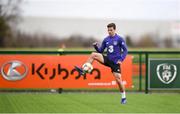 19 March 2019; Josh Cullen during a Republic of Ireland training session at the FAI National Training Centre in Abbotstown, Dublin. Photo by Stephen McCarthy/Sportsfile