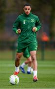 19 March 2019; Adam Idah during a Republic of Ireland U21's training session at the FAI National Training Centre in Abbotstown, Dublin. Photo by Stephen McCarthy/Sportsfile