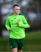 19 March 2019; Michael O'Connor during a Republic of Ireland U21's training session at the FAI National Training Centre in Abbotstown, Dublin. Photo by Stephen McCarthy/Sportsfile