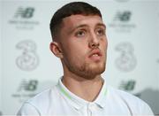 19 March 2019; Dara O'Shea during a Republic of Ireland U21's press conference at the FAI National Training Centre in Abbotstown, Dublin. Photo by Stephen McCarthy/Sportsfile