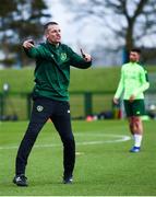 19 March 2019; Republic of Ireland U21's assistant coach Jim Crawford during a training session at the FAI National Training Centre in Abbotstown, Dublin. Photo by Stephen McCarthy/Sportsfile