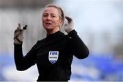 16 March 2019; Referee Paula Brady during the Só Hotels Women's National League match between Shelbourne and Limerick at Tolka Park in Dublin.  Photo by Piaras Ó Mídheach/Sportsfile